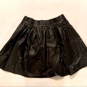 Black faux leather skirt
